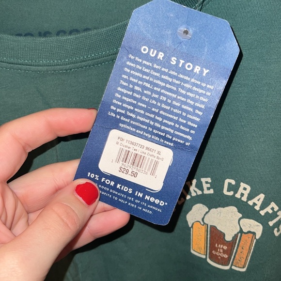 Life is Good I Like Crafts Tee - Picture 3 of 3